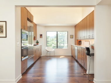 Green and White Kitchen