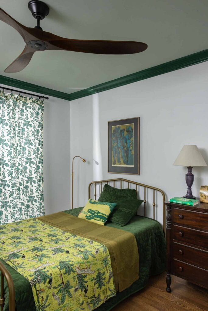 The remodeled guest room