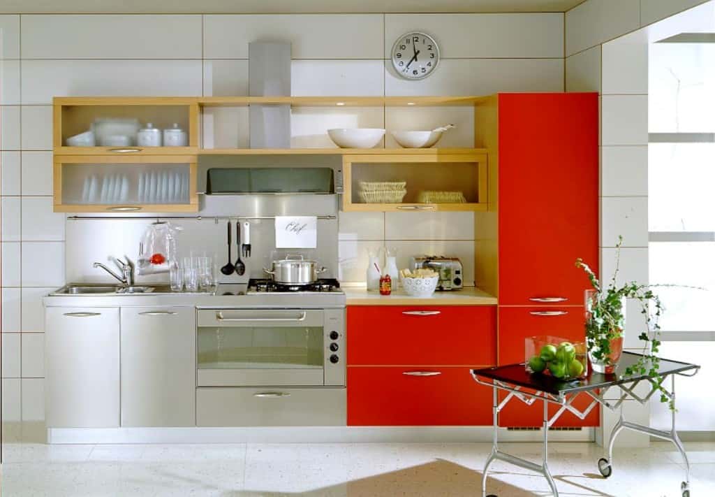 The use of color in a small kitchen design