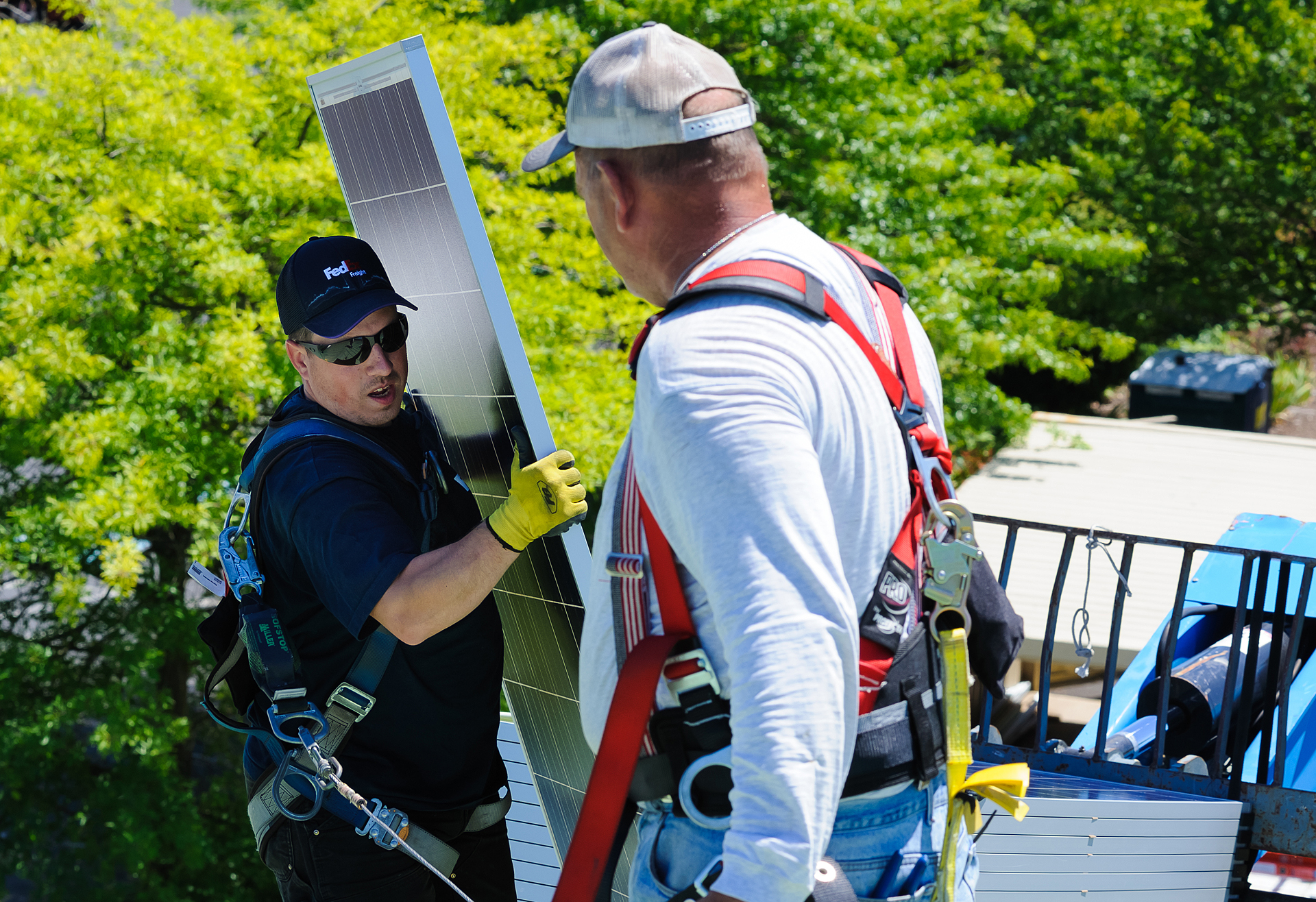 Solar installation in progress