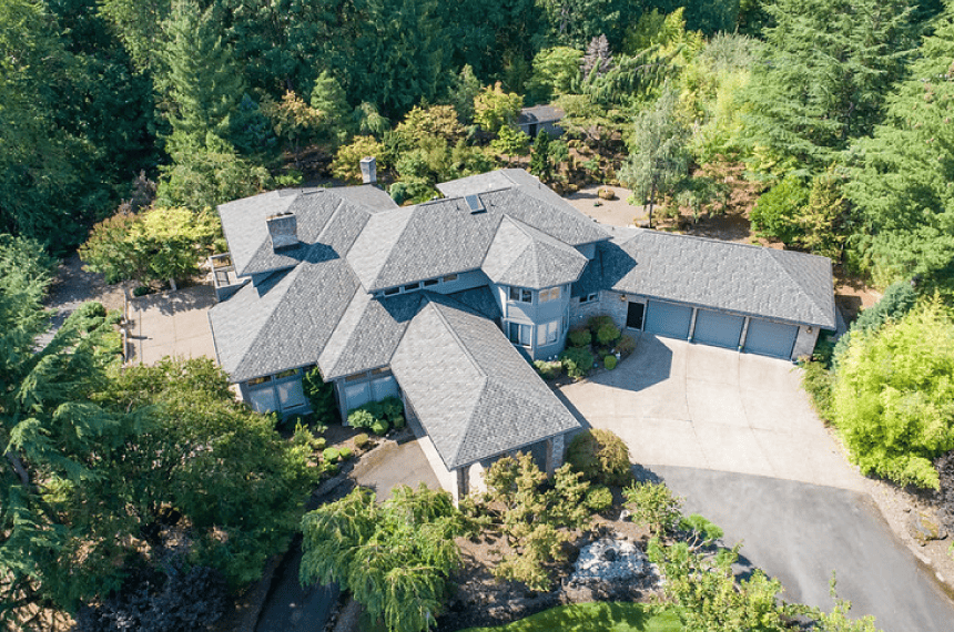 Tualatin home with six roof sections.