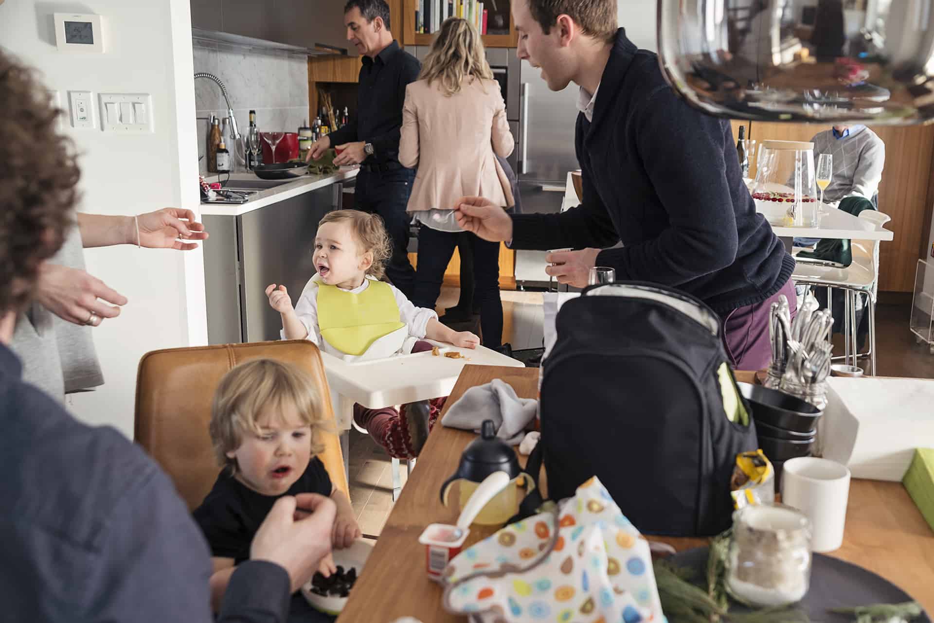 Crowded kitchen