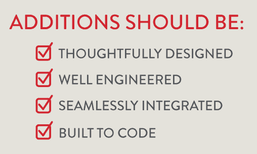 Home addition elements checklist