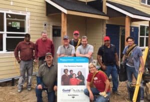 Neil Kelly volunteers at Habitat for Humanity home build