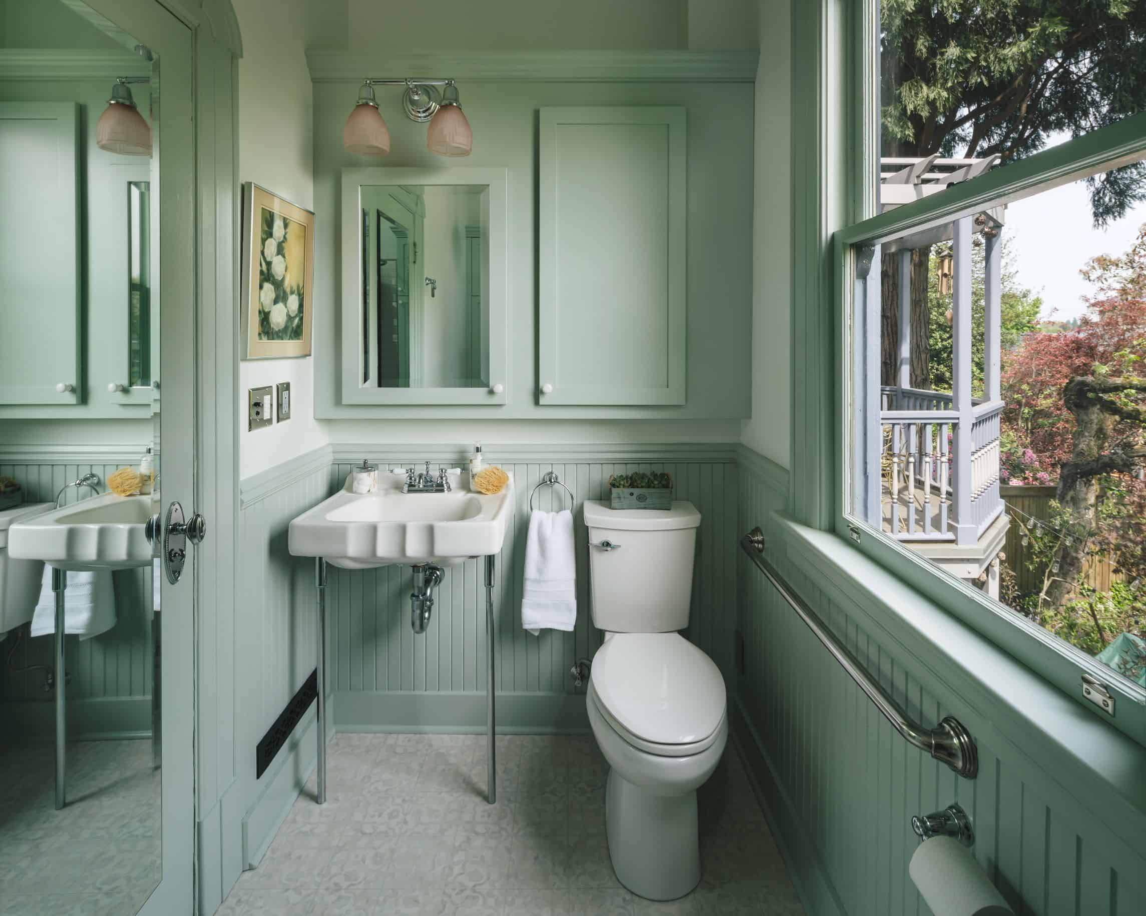 Small Bathroom Remodeled in a 1900s Victorian home.