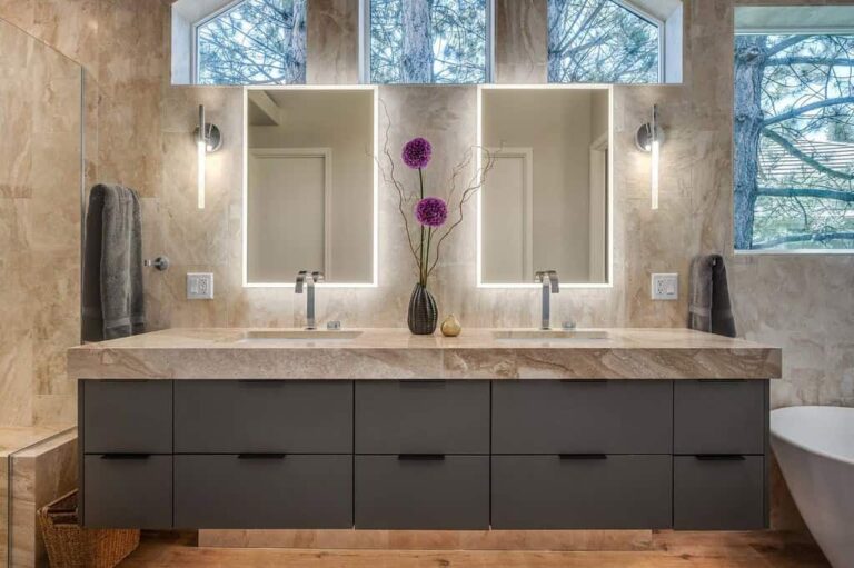 contemporary bath remodel