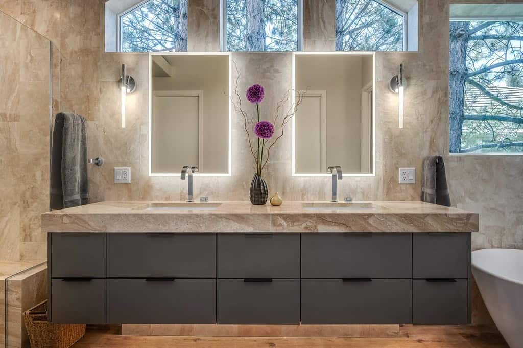 contemporary bath remodel