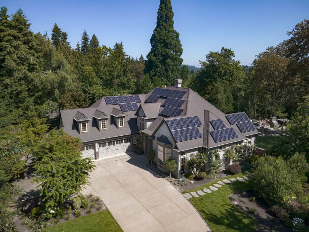 Solar Panels on a Lake Oswego Home