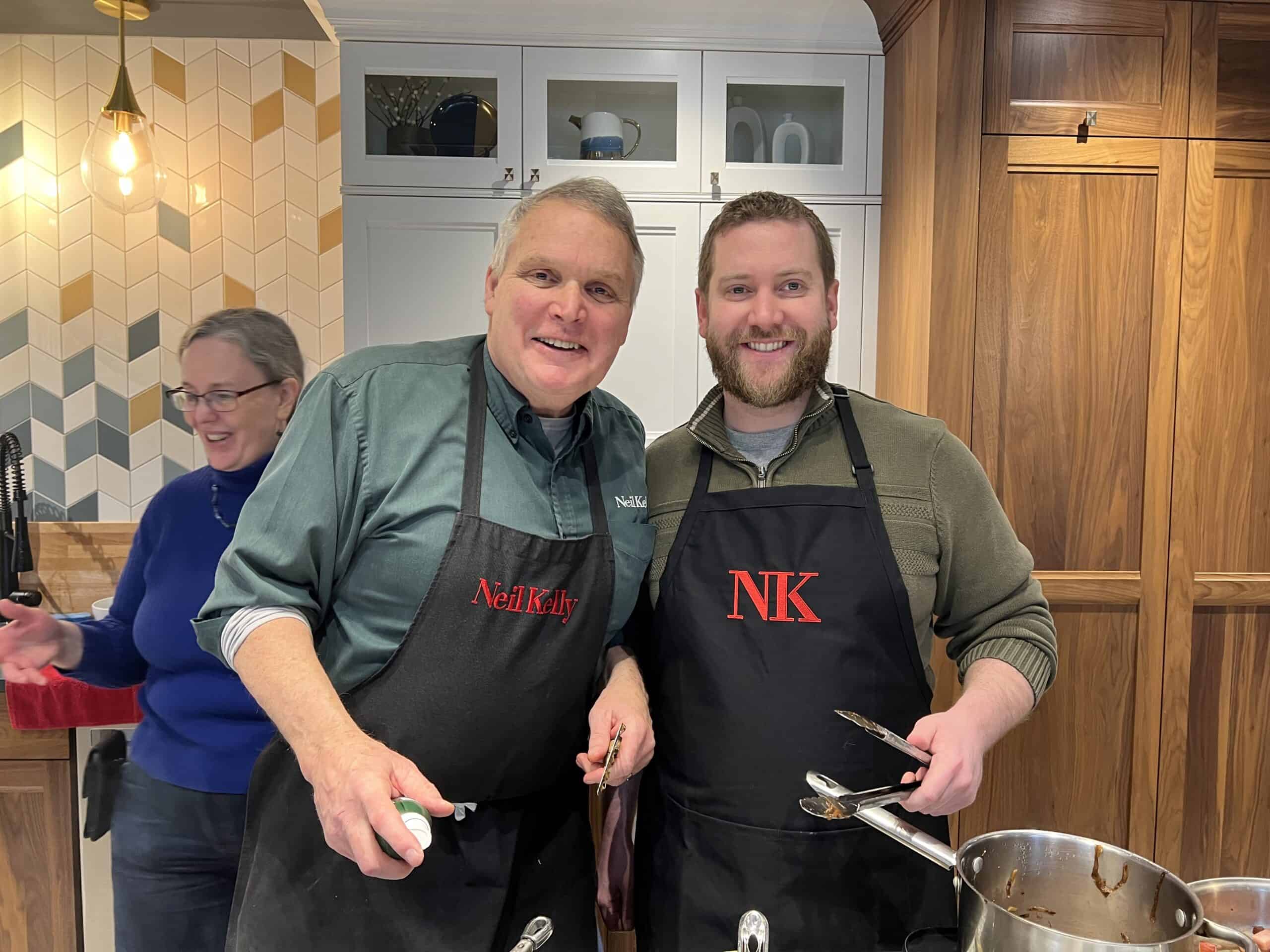 Byron Kellar and Garret Kelly Serve Breakfast