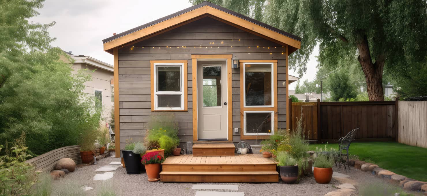 Accessory dwelling unit in backyard of main home