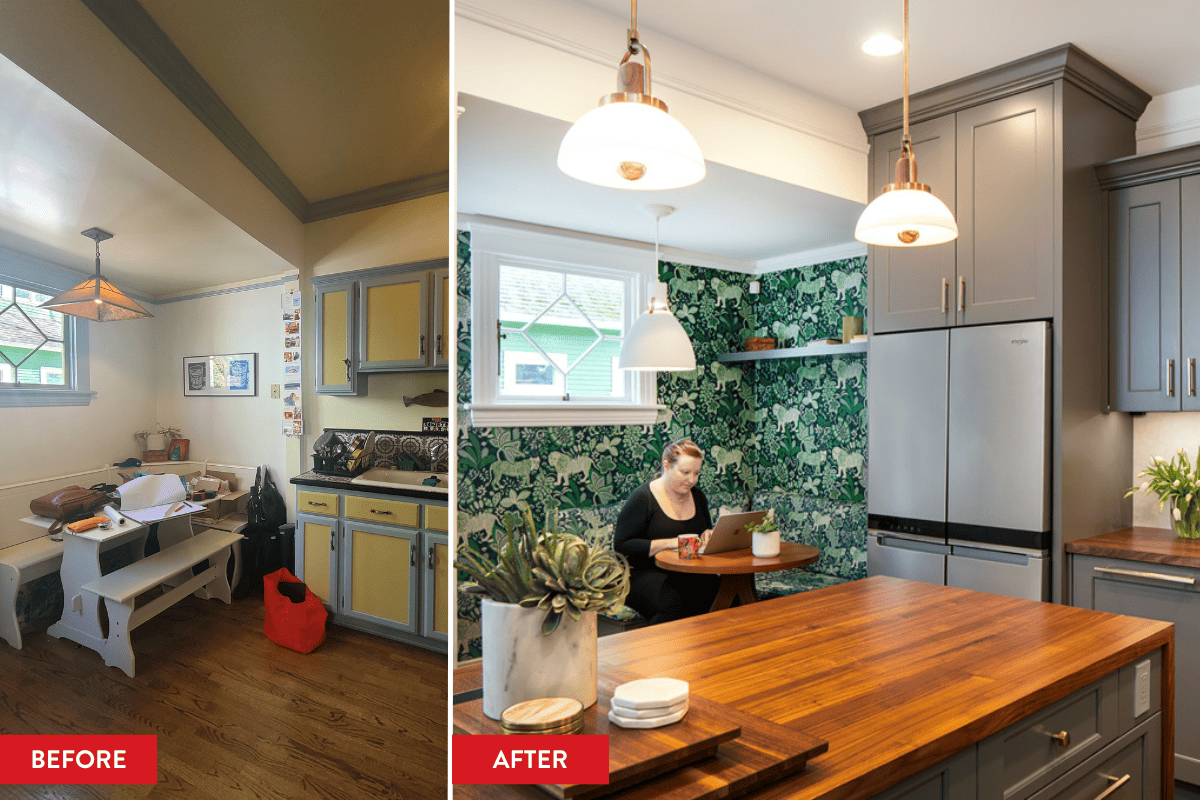 Before and after kitchen remodeling in Seattle, Washington