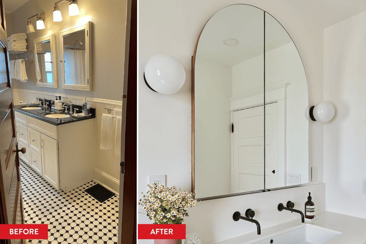 before and after bathroom remodeling in Southeast Portland Oregon