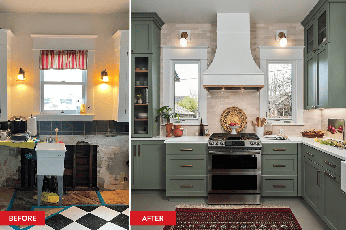 before and after kitchen remodeling in northeast portland oregon