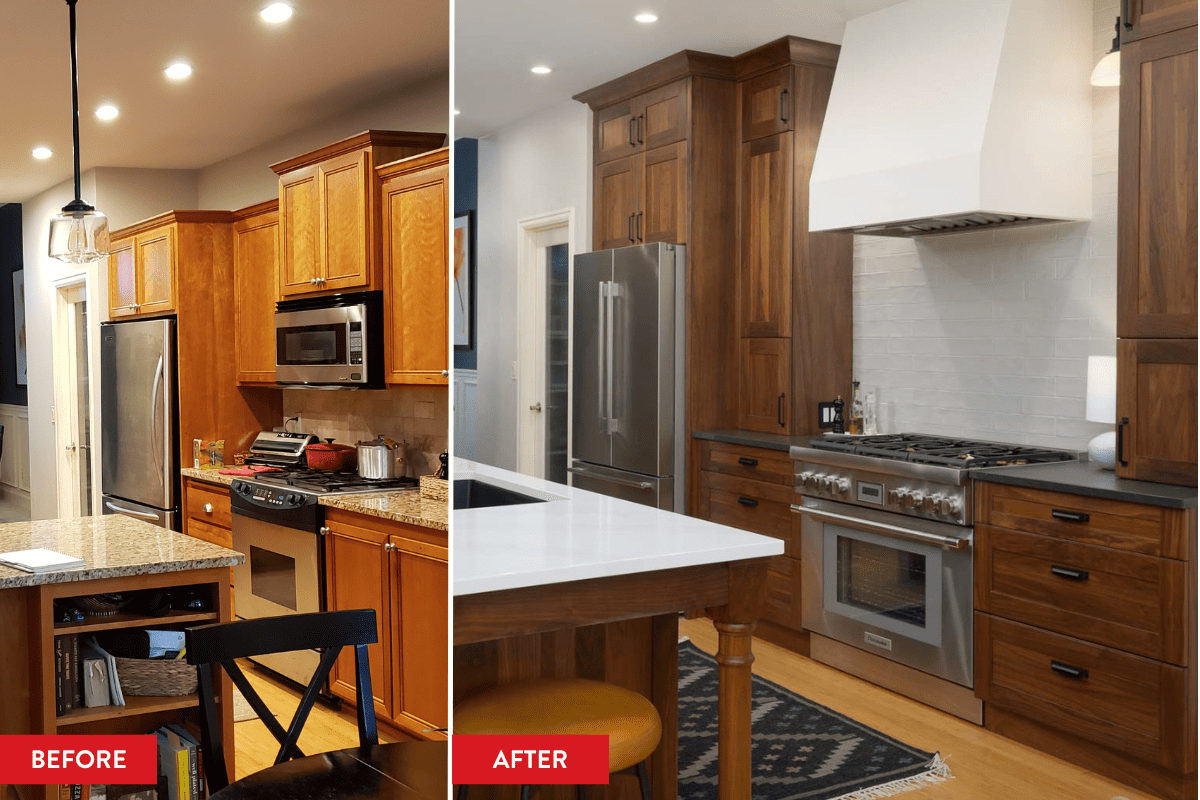 before and after kitchen remodeling in Eugene Oregon