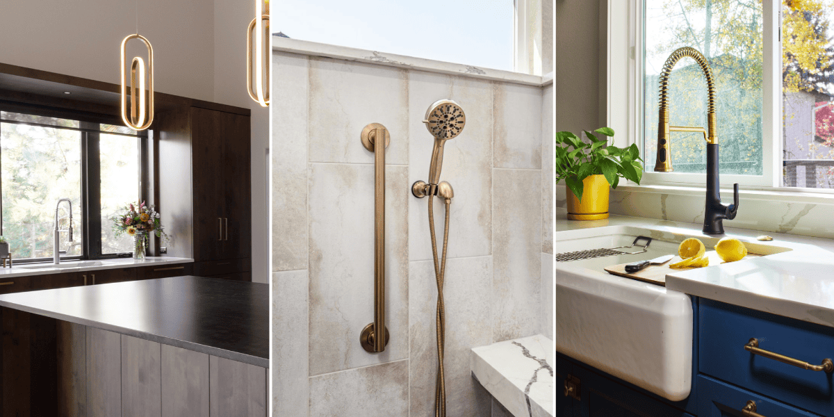 The home interiors featuring mixed metallic fixtures