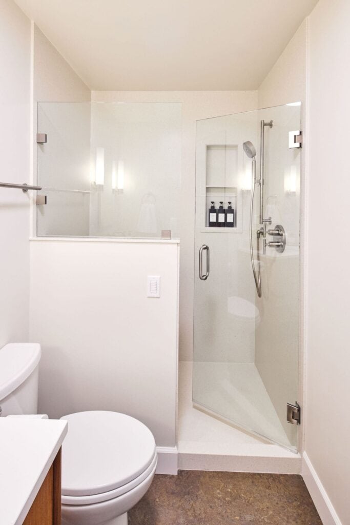 A remodeled guest bathroom in southwest Portland