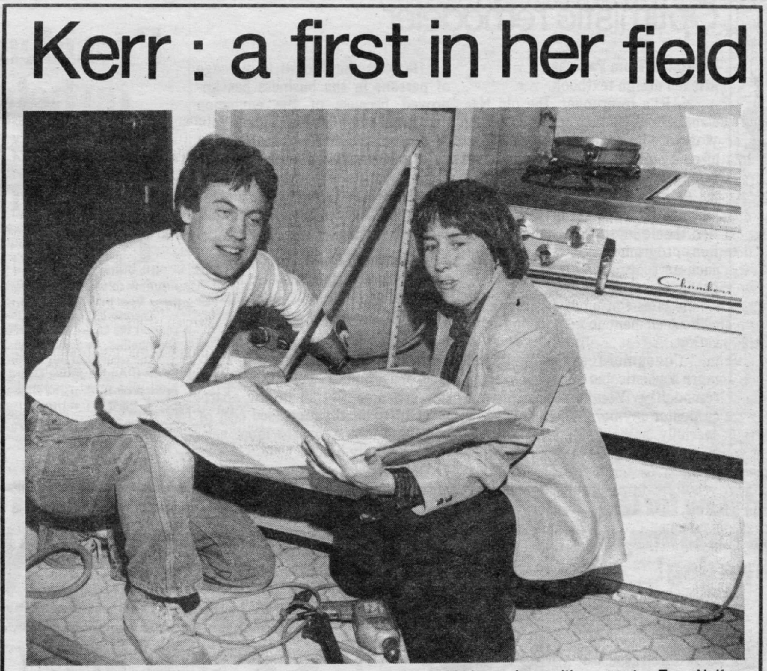 A news clipping of a feature on Martha Kerr from the '70s