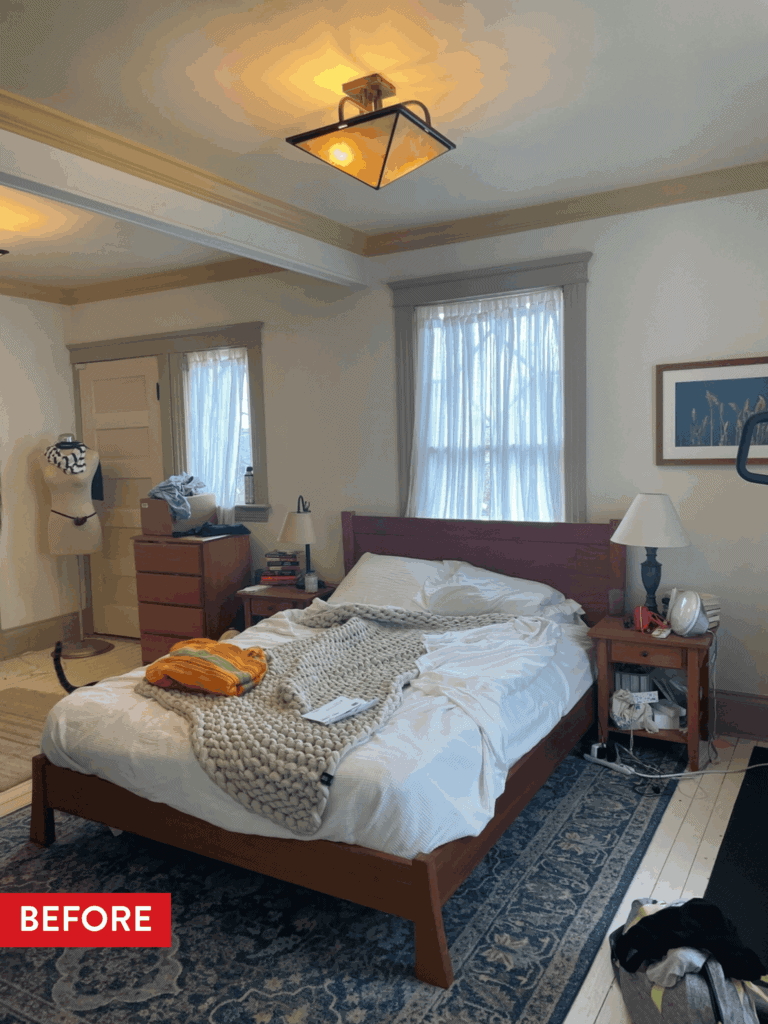 The primary bedroom before remodeling