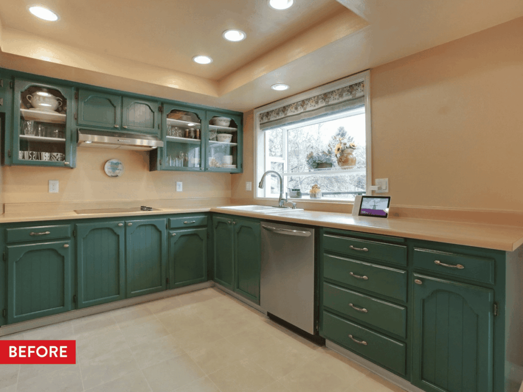An outdated kitchen before remodeling