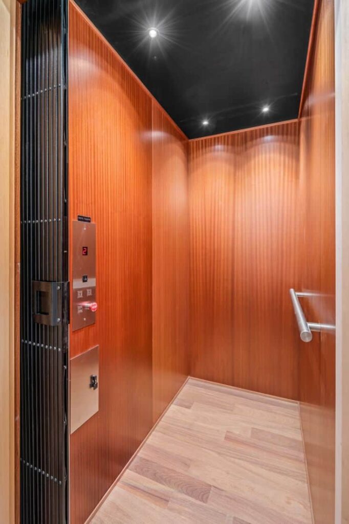 Elevator in a home remodeled by Neil Kelly