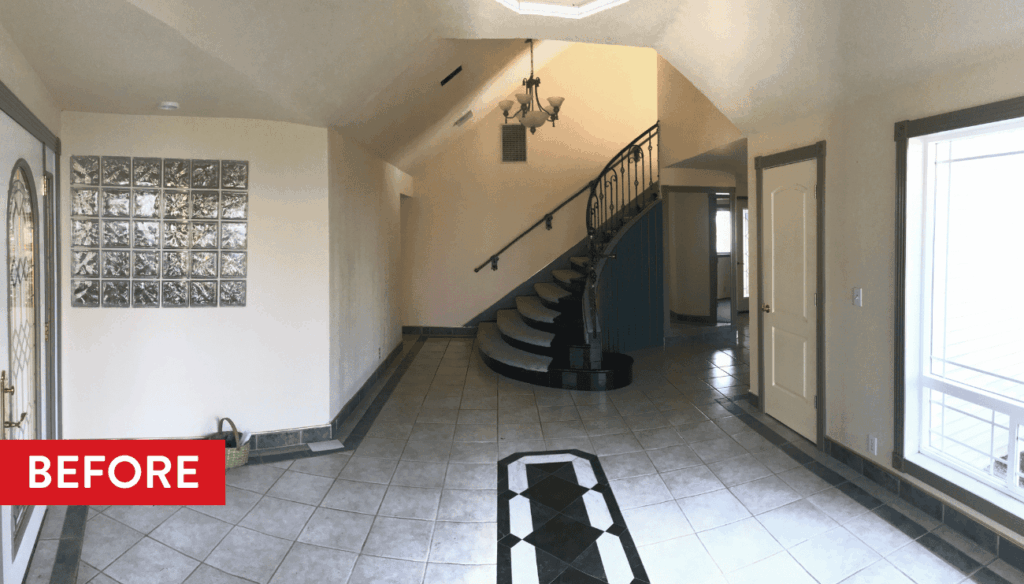 the foyer before remodeling