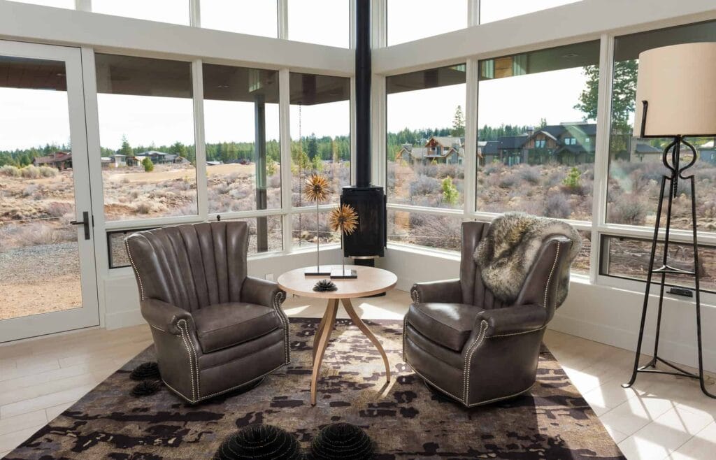 Den - Mid Century Inspired Custom Home In Central Oregon