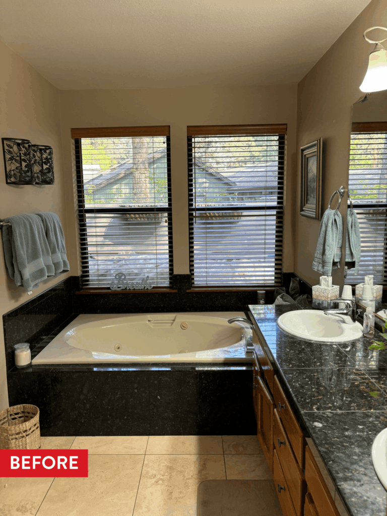 An outdated bathroom before remodeling