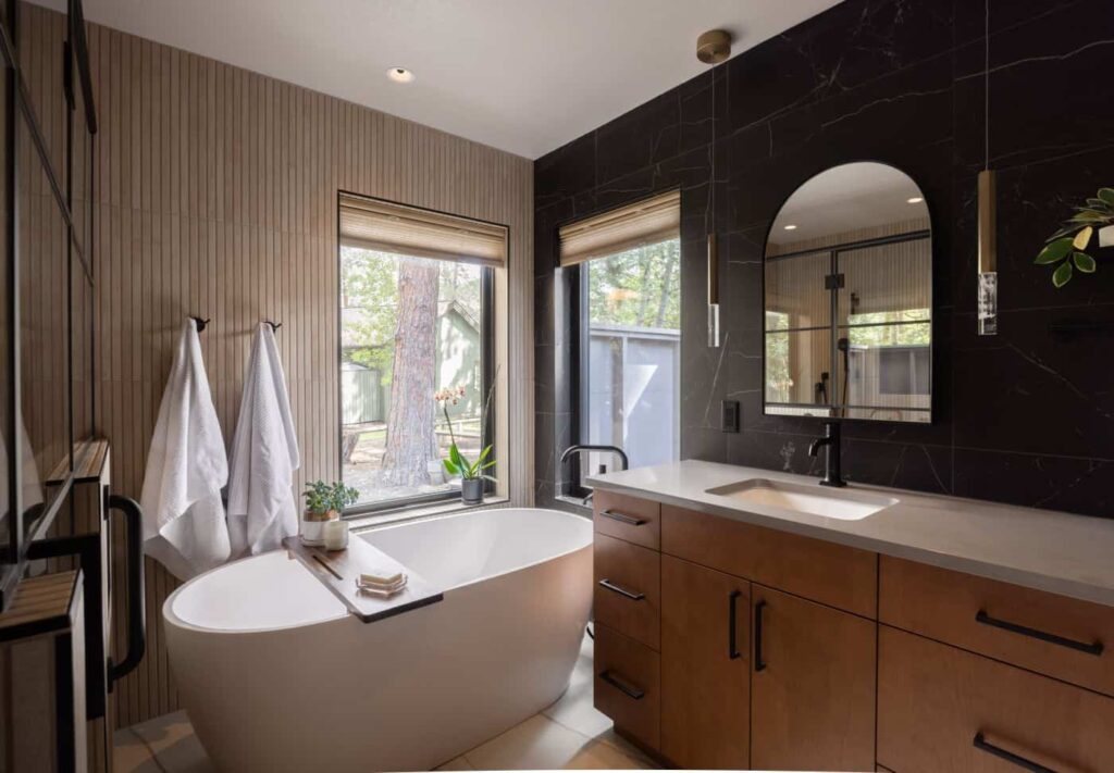 a newly remodeled bathroom by Neil Kelly in Bend, oregon