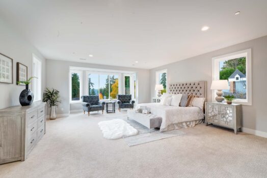 Mercer Island Custom Home Main Bedroom