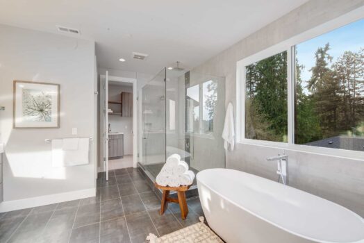 Mercer Island Custom Home Main Bathroom
