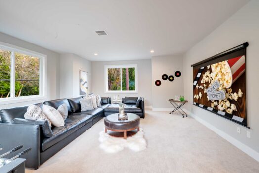 Mercer Island Custom Home Theater Room