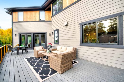 Mercer Island Custom Home Side Deck
