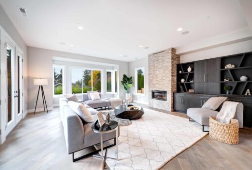 Mercer Island Custom Home Living Room