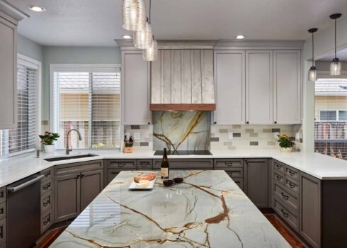 Blue Roma Quartzite Kitchen Remodel