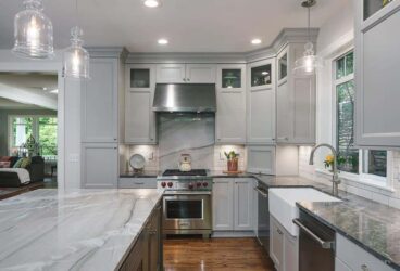Modern Portland kitchen remodel with added counter space