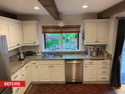 Before photo of New England Inspired Kitchen in Lake Oswego.