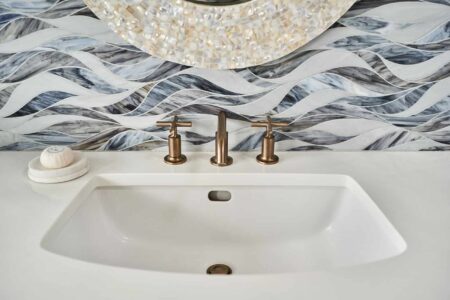 Vancouver Primary Bath and Wetroom including custom backsplash tile from Artistic Tile.