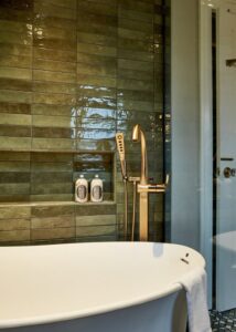 MTI Lily freestanding tub in matte white SculptureStone material.