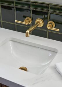 California facuet above a porcelain sink.