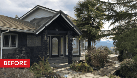 the front porch before remodeling