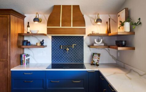 a remodeled kitchen with transitional contemporary design