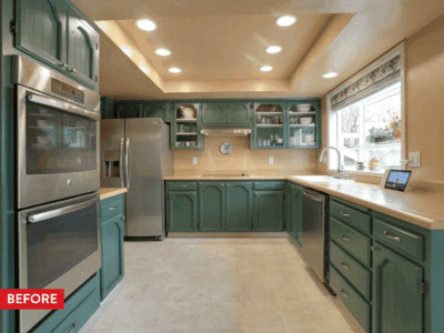 An outdated kitchen before remodeling