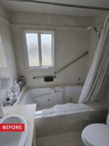 An outdated Seattle bathroom before remodeling
