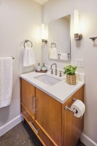 A remodeled guest bathroom in southwest Portland