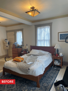 The primary bedroom before remodeling