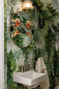 The remodeled powder room